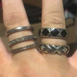 Set of 5 rings